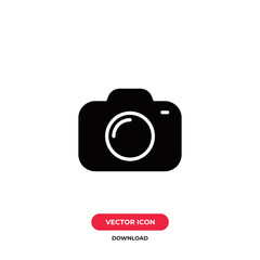 Camera icon vector. Photography sign