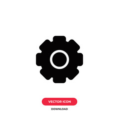 Setting icon vector. Gear sign