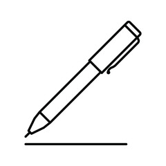 Fototapeta premium Pen icon, isolated. Flat design. Vector illustration