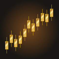 logo chart graph gold