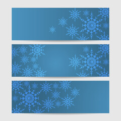 Winter Blue Snowflake design template banner