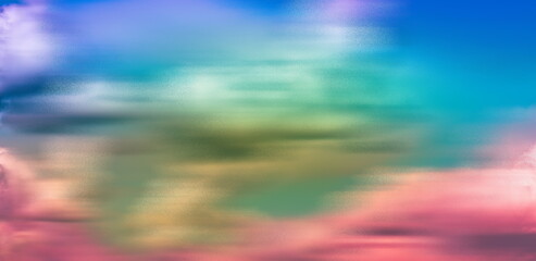 Naklejka na ściany i meble colorful background with clouds
