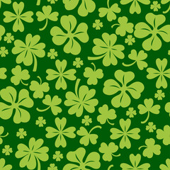 St. Patrick's clovers pattern seamless