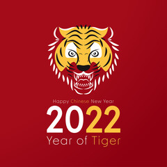 Happy Chinese new year. Year of Tiger. Chinese new year 2022 poster.