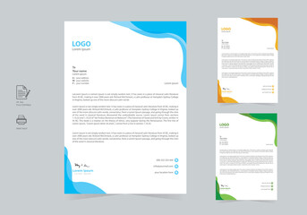  Letterhead design template Modern Elegant business letterhead template design. Illustration vector with creative layout