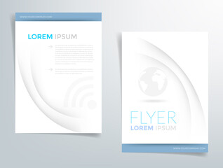Header flyer business brochure template for vector design