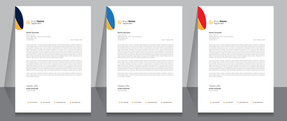 Obraz premium Letterhead format template, business style letterhead template design.
