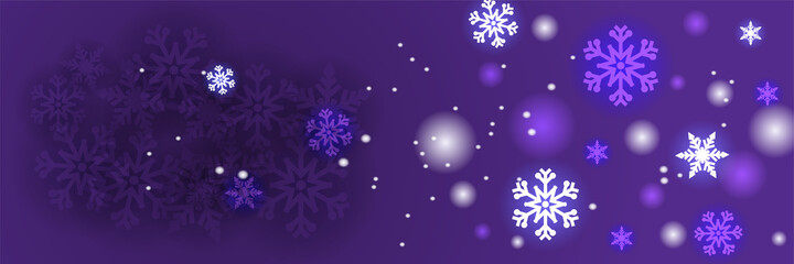 Naklejka na ściany i meble Bright snow Blue Snowflake design template banner