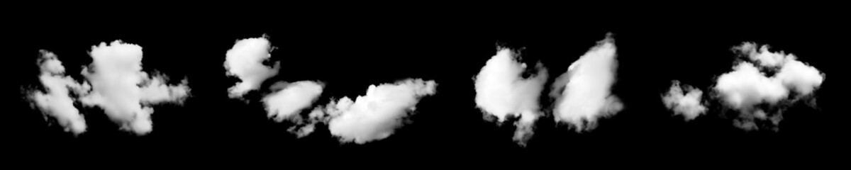 cloud isolated on black background	