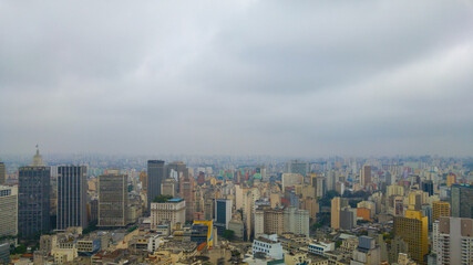 Fototapeta premium Aerial view of Sao Paulo downtown Skyline