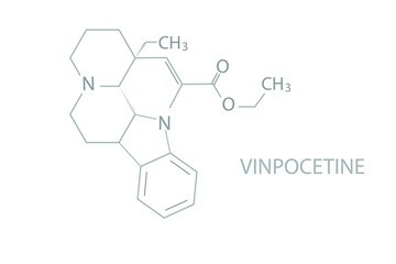 Vinpocetine molecular skeletal chemical formula.