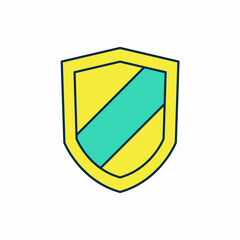 Filled outline Shield icon isolated on white background. Guard sign. Security, safety, protection, privacy concept. Vector