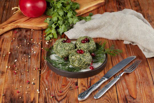 Traditional pate made of nuts, herbs and vegetables, Georgia