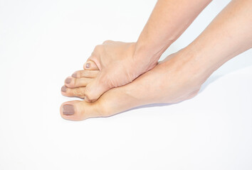 Picture showing foot injury and muscle problem