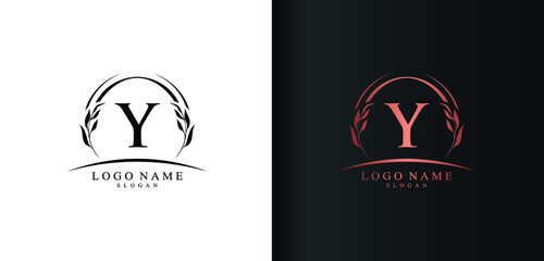 Abstract letter Y logo design, luxury style letter logo, text Y icon vector design - obrazy, fototapety, plakaty