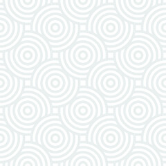 Abstract vector background of grey circles overlapping each other on white background. Seamless pattern. Modern, neutral background. Copy space.