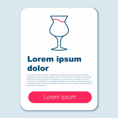 Line Glass of beer icon isolated on grey background. Colorful outline concept. Vector