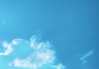 Sky background on sunset. Nature composition. Panoramic sunset sky background. Sunrise sky with lighted clouds. Beauty evening sunrise.