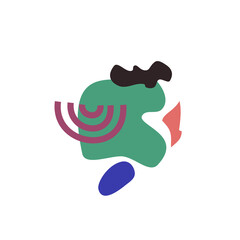 Modern abstract geometric shapes arrangement on white background