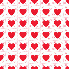 Seamless background with bright hearts. - 479591041