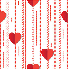 Seamless background with bright hearts. - 479591052