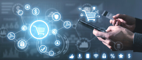 E-commerce. Online shopping. Business. Internet. Technology