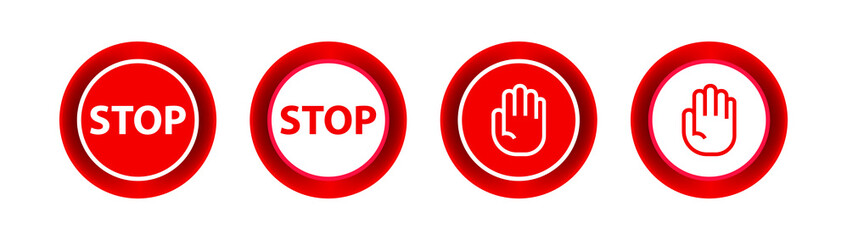 red and white stop sign