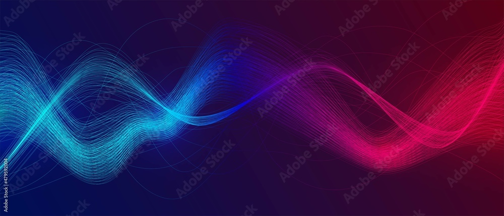 Aufkleber vector abstract background. neon thread connection design. the pattern is a gradient wave of lines. 