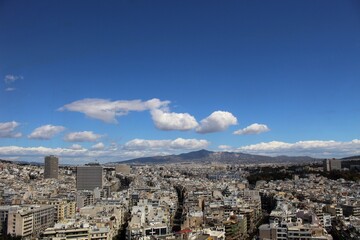 Τhe city from above during the day