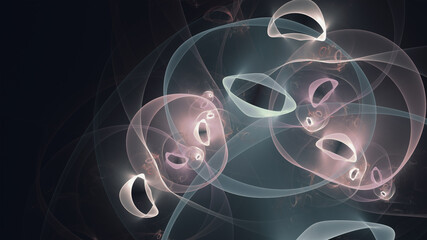 Beautiful abstract background for art projects, cards, business, posters. 3D illustration, computer-generated fractal