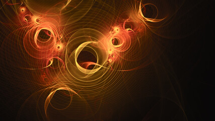 Beautiful abstract background for art projects, cards, business, posters. 3D illustration, computer-generated fractal