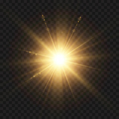 Light star gold png. Light sun gold png. Light flash gold png. vector illustrator.