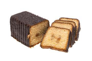 cupcake with chocolate filling isolated