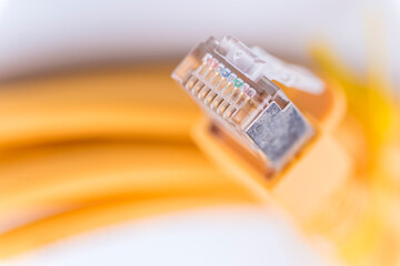 Netzwerkkabel in Nahaufnahme