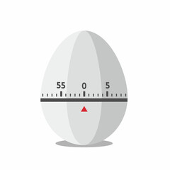 Time measuring tool isolated on white background. Egg timer. Kitchen timer. Vector stock