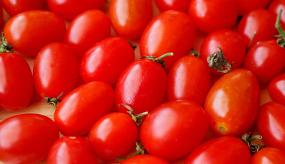 Red ripe organic tomato background