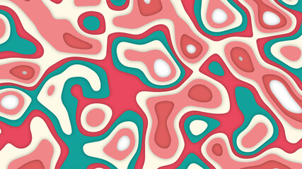 Multi layer cutout paper design style bright green orange and yellow gradient abstract vector background. 3d papercut background for presentation, cover, banner, website template.