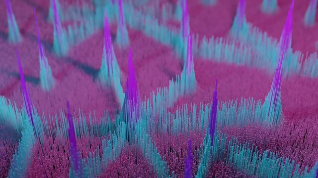 Data visualization. Futuristic infographics. Data streams graph. Abstract business background. Digital city. 3d rendering. 4k.