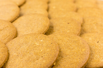 ginger cookie, close-up, food background