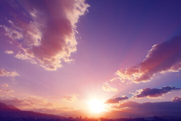 Fototapeta premium sunset sun ray light shine