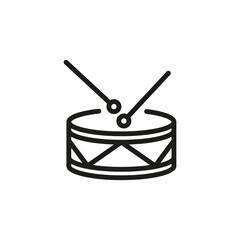 The drum icon. Simple linear vector illustration on a white background