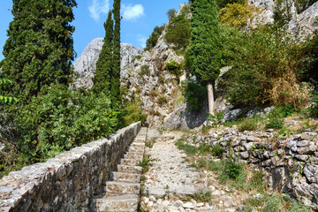 Fortress wall. Fortress of St. John. Kotor. Montenegro