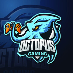 octopus gaming mascot logo esports