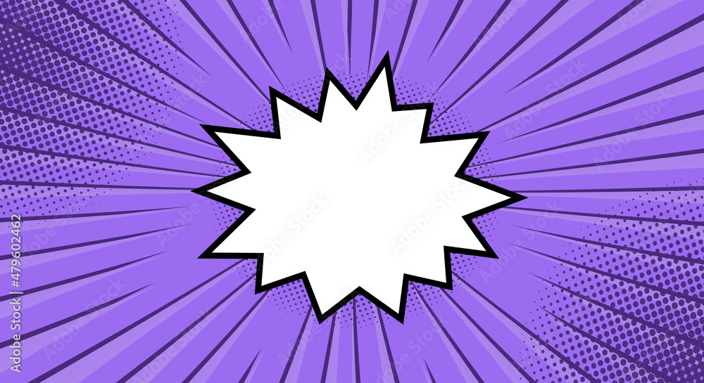 Poster speech bubble with empty place for your text. empty boom retro comic style. pop art style. vector li