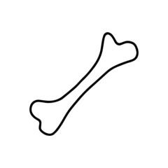 Doodle bone, vector illustration icon, hand drawn.