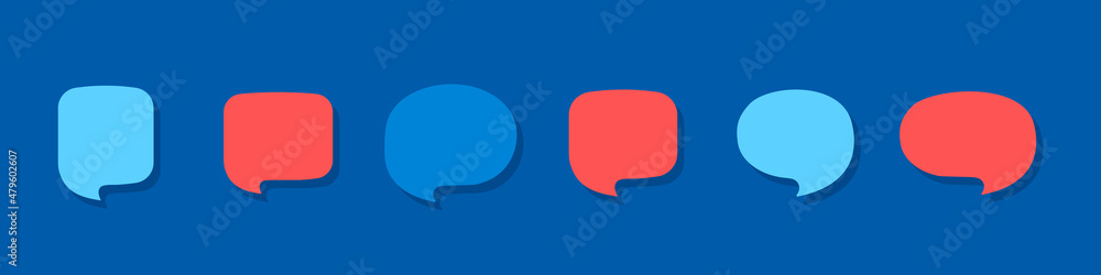 Poster message chat icon. speech bubble. vector line icon for business and advertising