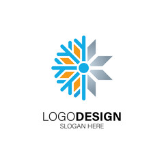 Air conditioner and fan logo design for your company
