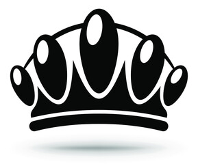 The crown of an Eastern or Central Asian ruler. The silhouette of the crown is highlighted on a white background.