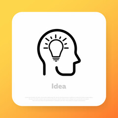 Creative idea icon. Business concept. Brainstorm. Vector line icon for Business and Advertising