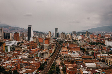 Fototapeta premium Aerial view Medellin, Colombia